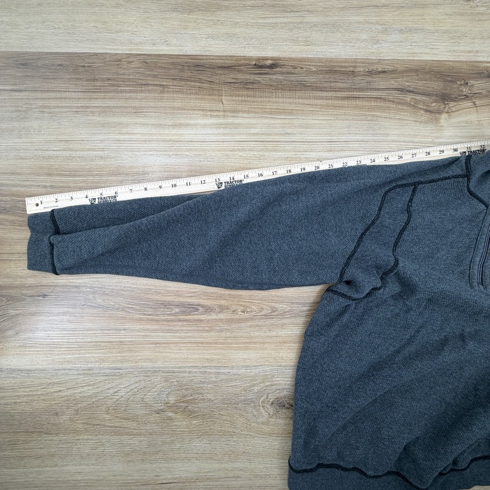 Tommy Bahama Sweater Men XL‎ Gray Black Pullover Quarter Zip Reversible Marlin - Picture 5 of 6